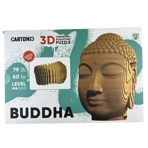 Cartonic Buddha Head 3D Cardboard Sculpture Puzzle